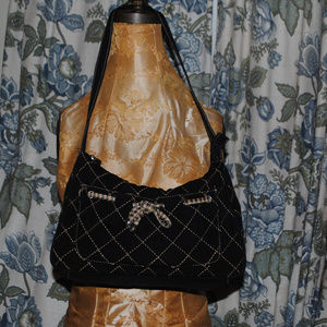 Longeberger Homestead Quilted Small Hobo Purse